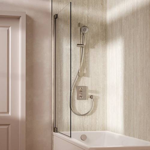 Additional image for Crossbox Shower Set 6 With Slide Rail Kit & Bath Filler (Brushed Nickel).
