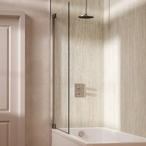 Additional image for Crossbox Shower Set 7 With 200mm Head & Bath Filler (Brushed Nickel).