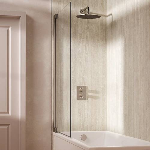 Additional image for Crossbox Shower Set 7 With 300mm Head & Bath Filler (Brushed Nickel).