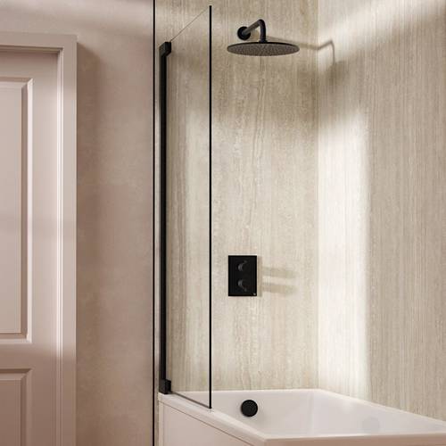 Additional image for Crossbox Shower Set 7 With 300mm Head & Bath Filler (Slate).