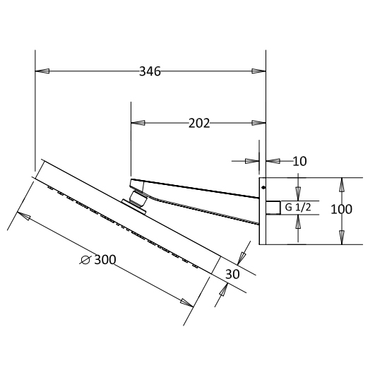 Additional image for Crossbox Shower Set 8 300mm Head & Handset (Chrome).