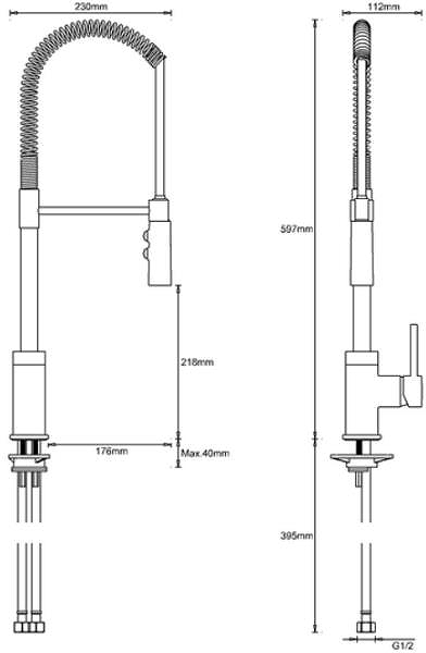 Additional image for Cook Lever Control Kitchen Tap With Flexi Spray.