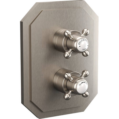 Additional image for Crossbox 3 Outlet Shower Valve (Brushed Nickel).