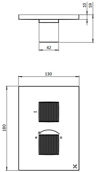 Additional image for Crossbox 2 Outlet Shower Valve (M Black).