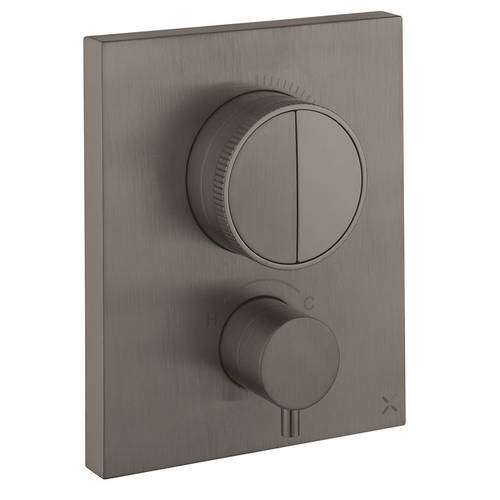 Additional image for Crossbox Push 2 Outlet Shower Valve (Slate).