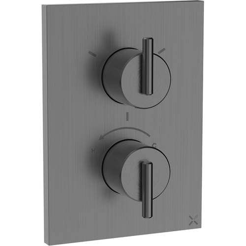 Additional image for Crossbox 3 Outlet Shower Valve (Slate).