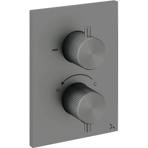 Additional image for Crossbox 1 Outlet Shower Valve (Slate).