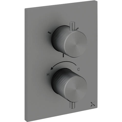 Additional image for Crossbox 3 Outlet Shower Valve (Slate).