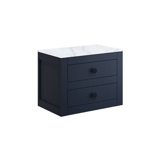 Additional image for Wall Hung Vanity Unit & Worktop (600mm, Indigo Blue).