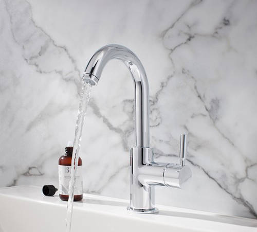 Additional image for Monoblock Basin Tap With Side Handle (Chrome).