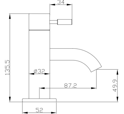 Additional image for Mini Monoblock Basin Tap (Chrome).