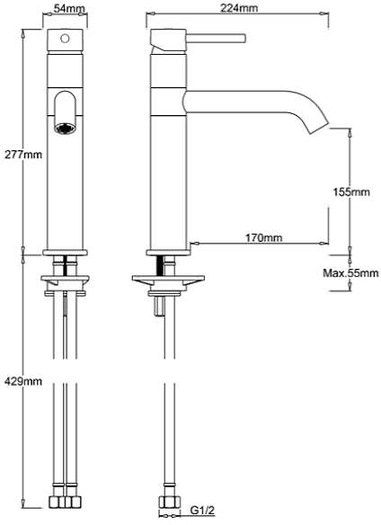 Additional image for Design Single Lever Kitchen Tap (Chrome).