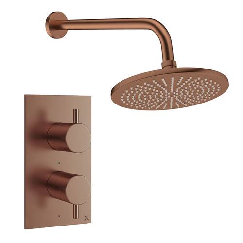 Additional image for Design Shower Set 1,  300mm Head & Wall Arm (Brushed Bronze).