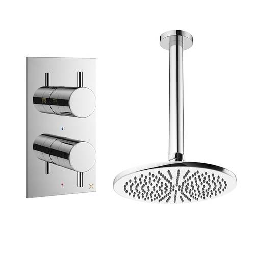 Additional image for Design Shower Set 1,  300mm Head & Ceiling Arm (Chrome).