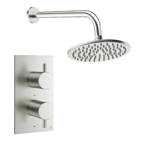 Additional image for Design Shower Set 1, 200mm Head & Wall Arm (Brushed Nickel).