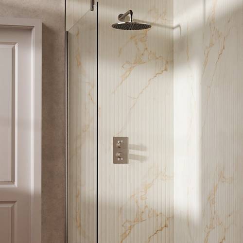 Additional image for Design Shower Set 1,  300mm Head & Wall Arm (Brushed Nickel).