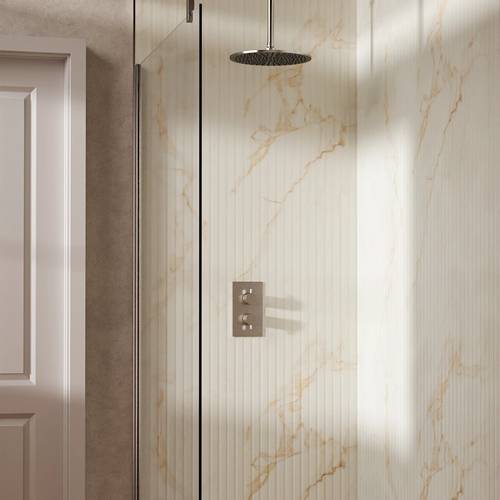 Additional image for Design Shower Set 1,  300mm Head & Ceiling Arm (Brushed Nickel).