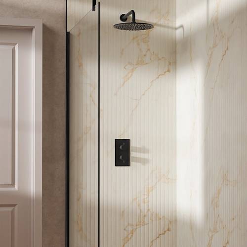 Additional image for Design Shower Set 1,  300mm Head & Wall Arm (Slate).