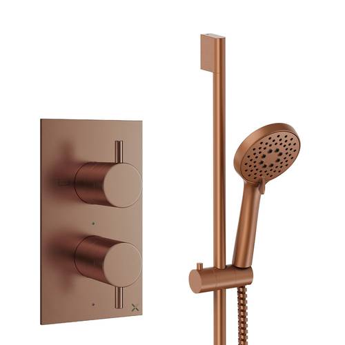 Additional image for Design Shower Set 2,  Valve & Slide Rail Kit (Brushed Bronze).