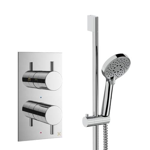 Additional image for Design Shower Set 2,  Valve & Slide Rail Kit (Chrome).