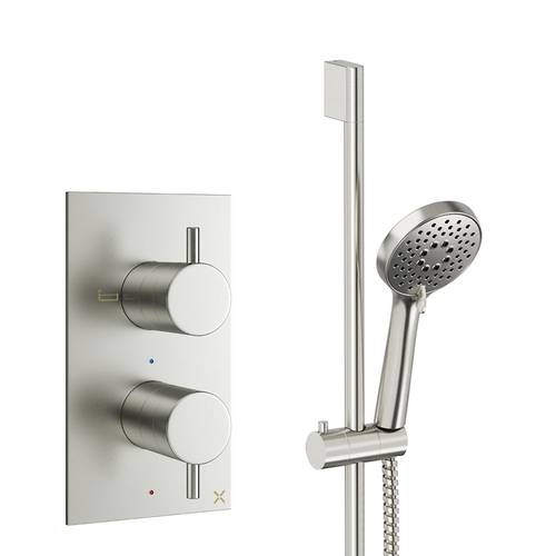 Additional image for Design Shower Set 2,  Valve & Slide Rail Kit (Brushed Nickel).