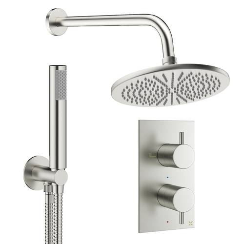 Additional image for Design Shower Set 3,  300mm Head & Handset (Brushed Nickel).