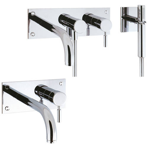 Additional image for Wall Mounted Basin & BSM Tap Pack (Chrome).