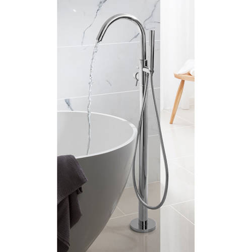 Additional image for Basin & Floor Standing Bath Shower Mixer Tap (Chrome).