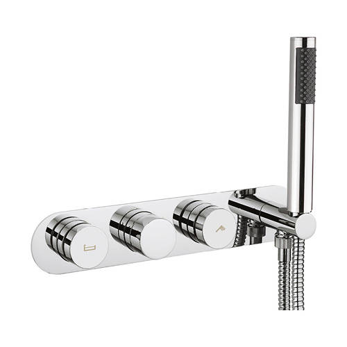 Additional image for Central Thermostatic Shower & Bath Valve With Handset.