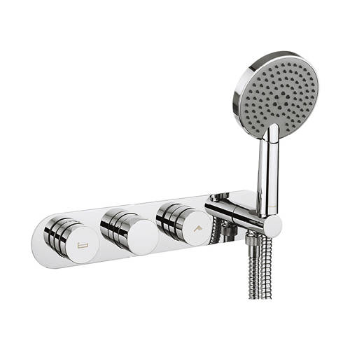 Additional image for Central Thermostatic Shower & Bath Valve With Handset.