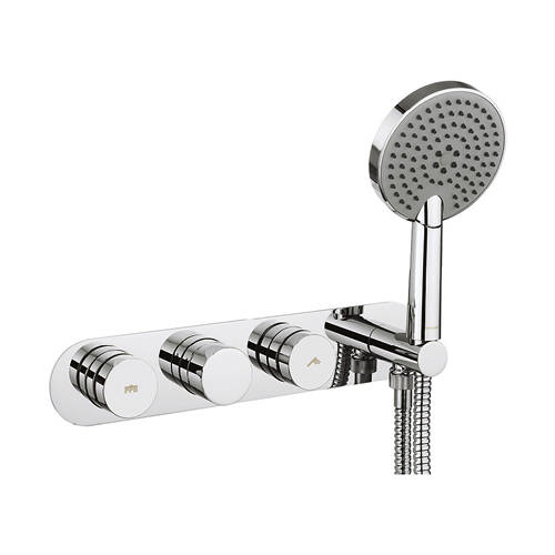 Additional image for Central Thermostatic Shower Valve, Handset & Hose (2 Outlets).