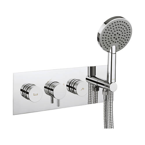 Additional image for Kai Thermostatic Shower & Bath Valve With Handset.