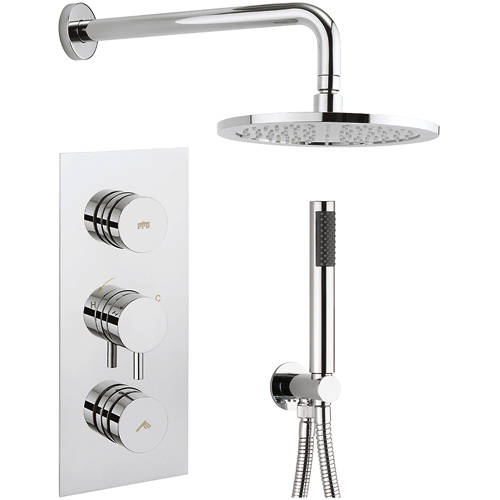 Additional image for Kai Thermostatic Shower Valve With Head, Arm & Handset.