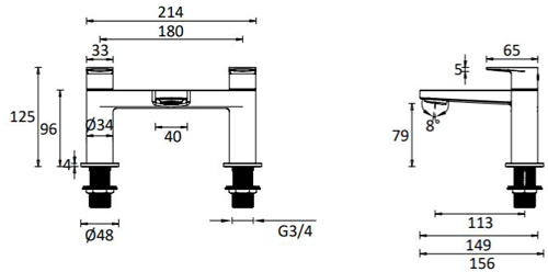 Additional image for Bath Filler Tap (Chrome).