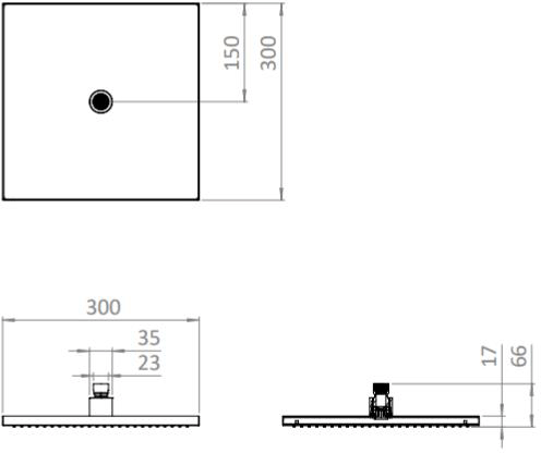 Additional image for 300 Square Shower Head (Brushed Stainless Steel).