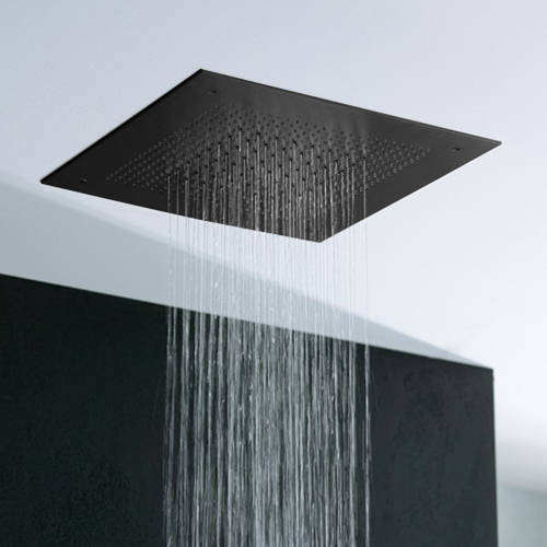 Additional image for 380 Multi Flow Recessed Shower Head (M Black).