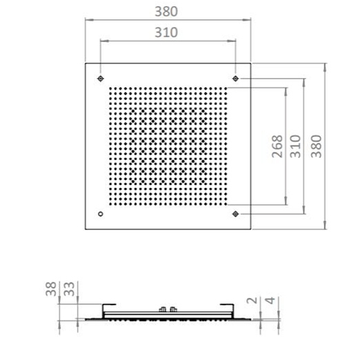 Additional image for 380 Multi Flow Recessed Shower Head (M Black).