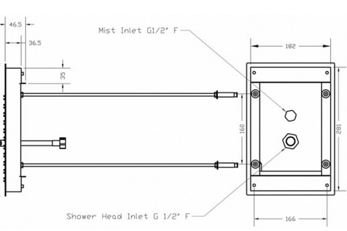 Additional image for Revive Mini Shower Head & LED Lights (300x200mm).