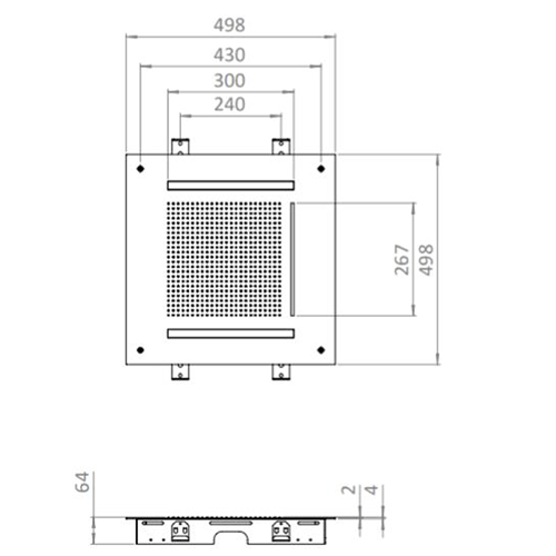 Additional image for 500 Chromotherapy Recessed Shower Head (B Steel).