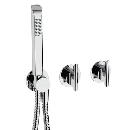 Additional image for Shower Valve With Shower Kit & 3 Outlets (Chrome).