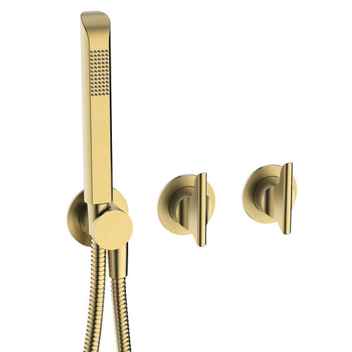 Additional image for Shower Valve With Shower Kit & 3 Outlets (Br Brass).