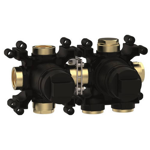 Additional image for Concealed Shower Valve With 3 Outlets (M Black).