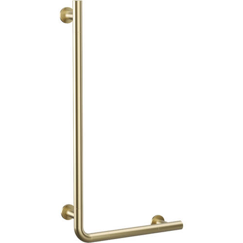 Additional image for Right Angled Grab Bar (Brushed Brass).