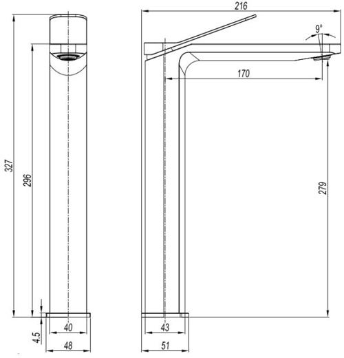 Additional image for Tall Basin Mixer Tap (Brushed Brass).