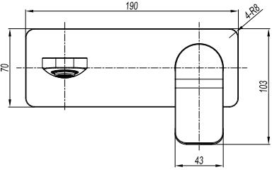 Additional image for Wall Mounted Basin Mixer Tap (Chrome).