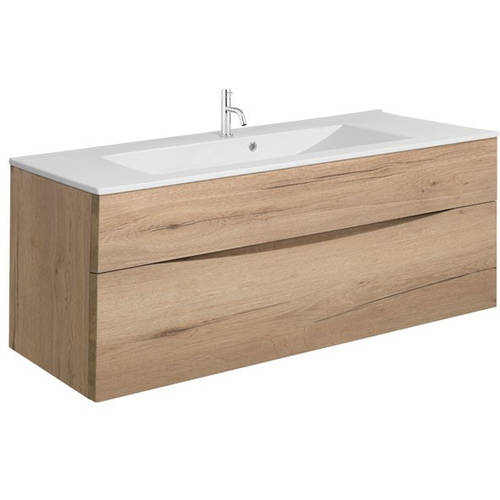 Additional image for Vanity Unit With Ceramic Basin (1000, Windsor Oak, 1TH).