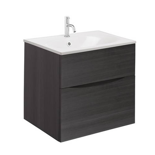 Additional image for Vanity Unit With White Cast Basin (500mm, Steelwood, 1TH).