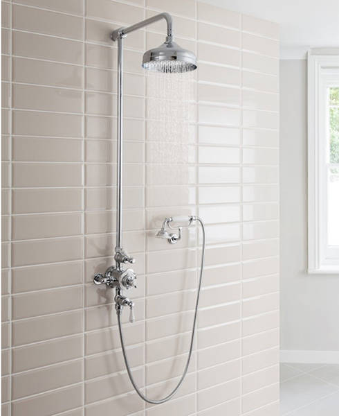 Additional image for Thermostatic 2 Outlet Cradle Shower Kit (Nickel).
