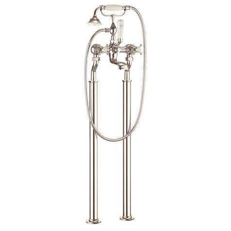 Additional image for Bath Shower Mixer Tap With Legs (C Head, Nickel).