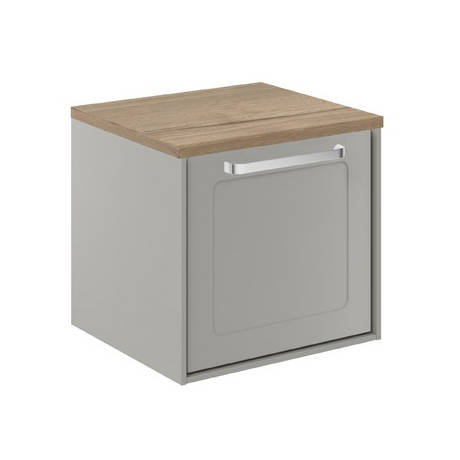 Additional image for Framed Vanity With Oak Top (500mm, Storm Grey).